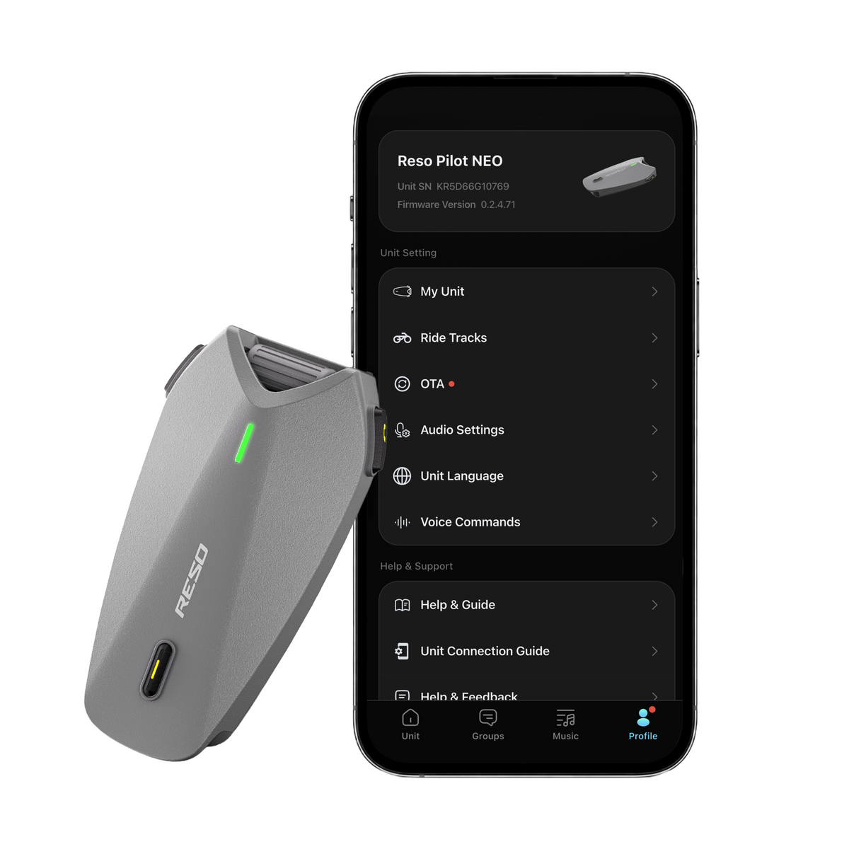 RESO Pilot Neo Motorcycle Helmet Intercom
