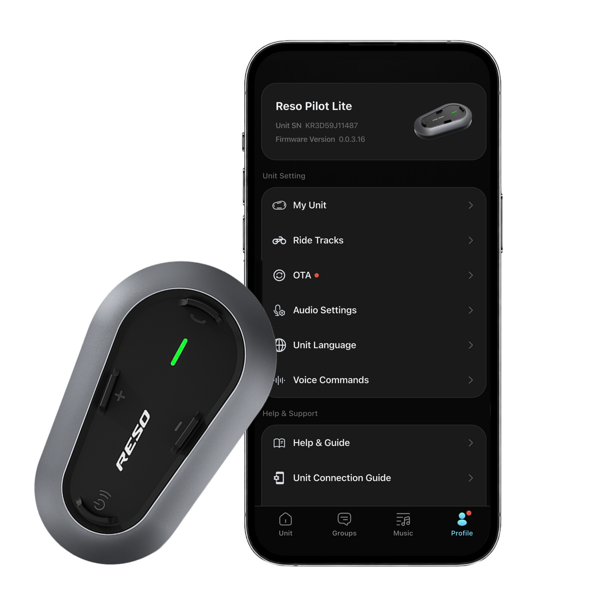 RESO Pilot Lite Motorcycle Helmet Intercom