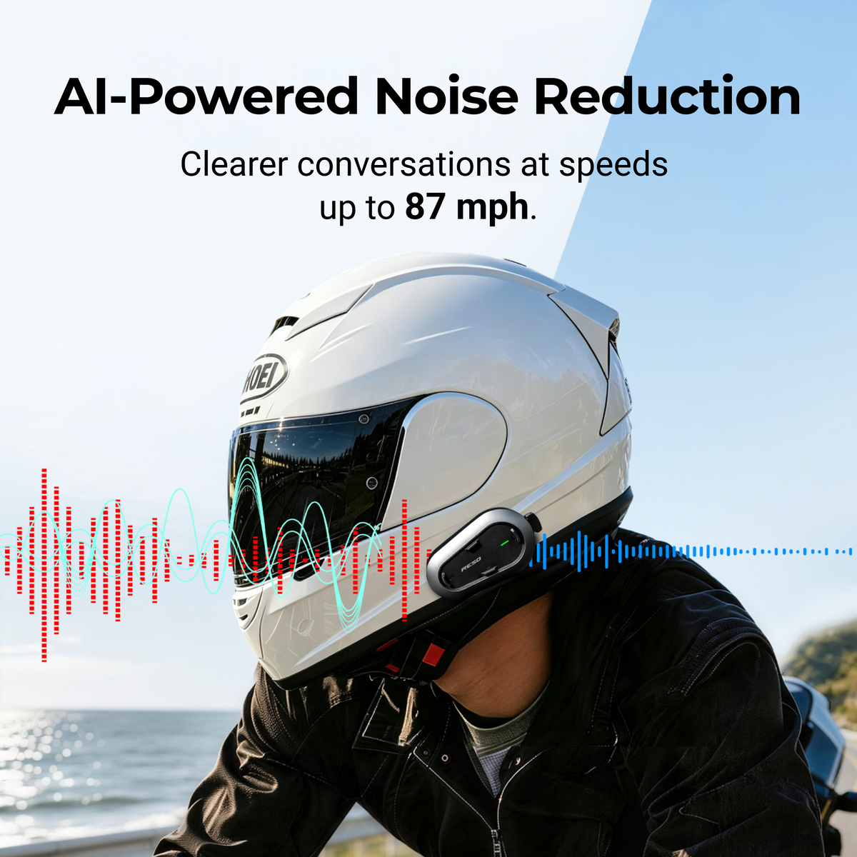 RESO Pilot Lite Motorcycle Helmet Intercom
