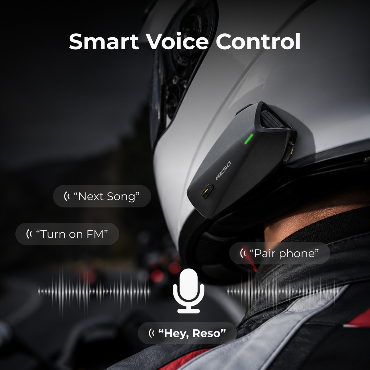 RESO Pilot Pro Motorcycle Helmet Intercom