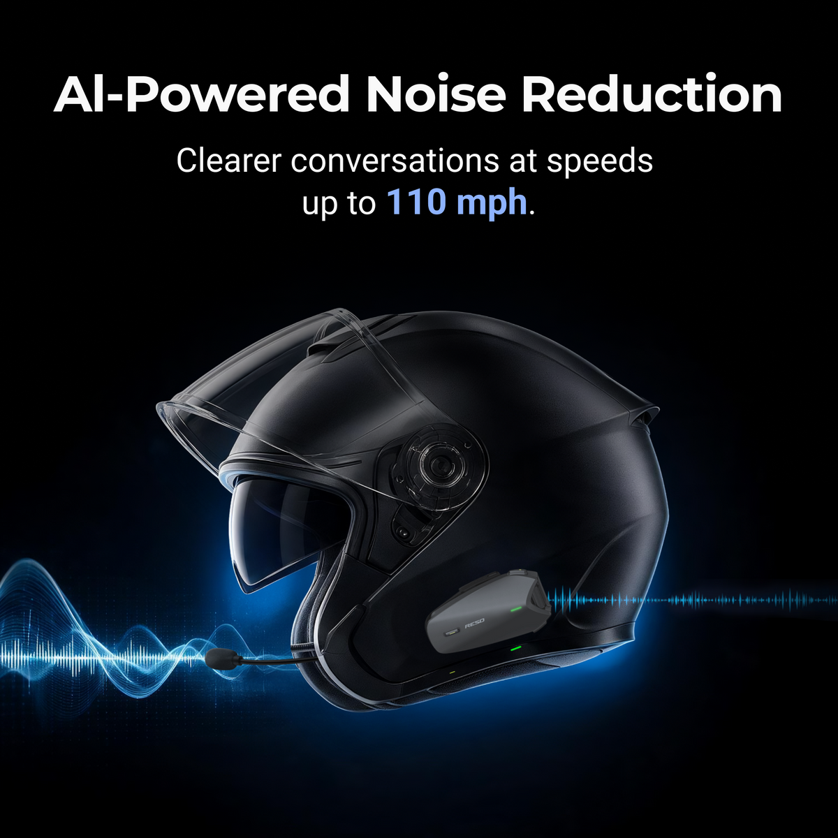 RESO Pilot Neo Motorcycle Helmet Intercom