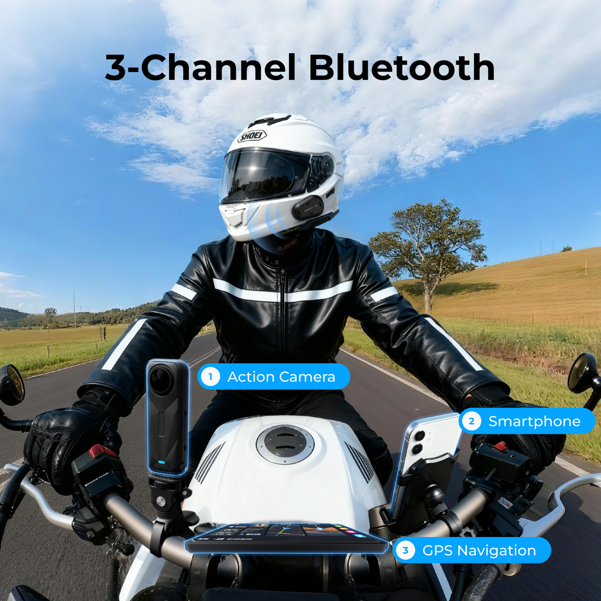 RESO Pilot Lite Motorcycle Helmet Intercom