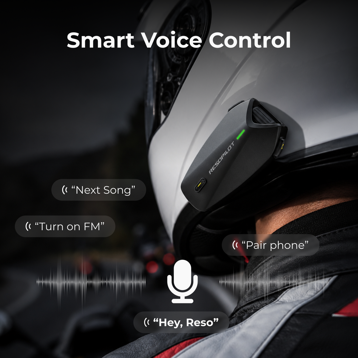 RESOPilot Pro Motorcycle Helmet Intercom-bundle