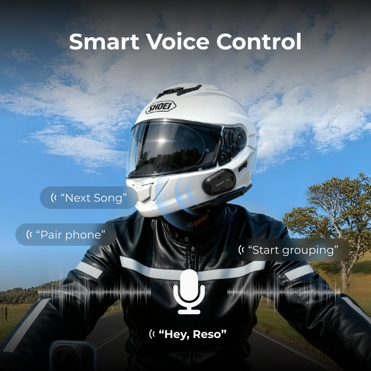 RESO Pilot Lite Motorcycle Helmet Intercom