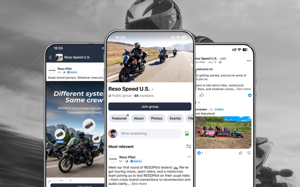 RESOPilot rider community on social media